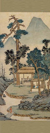 Retreat in Mountains, Wen Zhengming, 刘徵明山水画