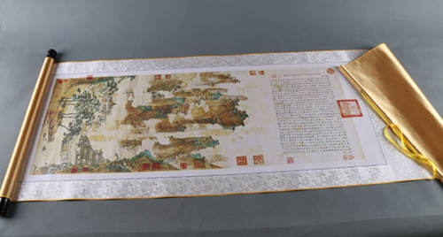 Mountain Pavilion Frequented by Immortals, painting, 仇英仙山楼阁