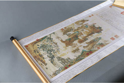 Mountain Pavilion Frequented by Immortals, painting, 仇英仙山楼阁